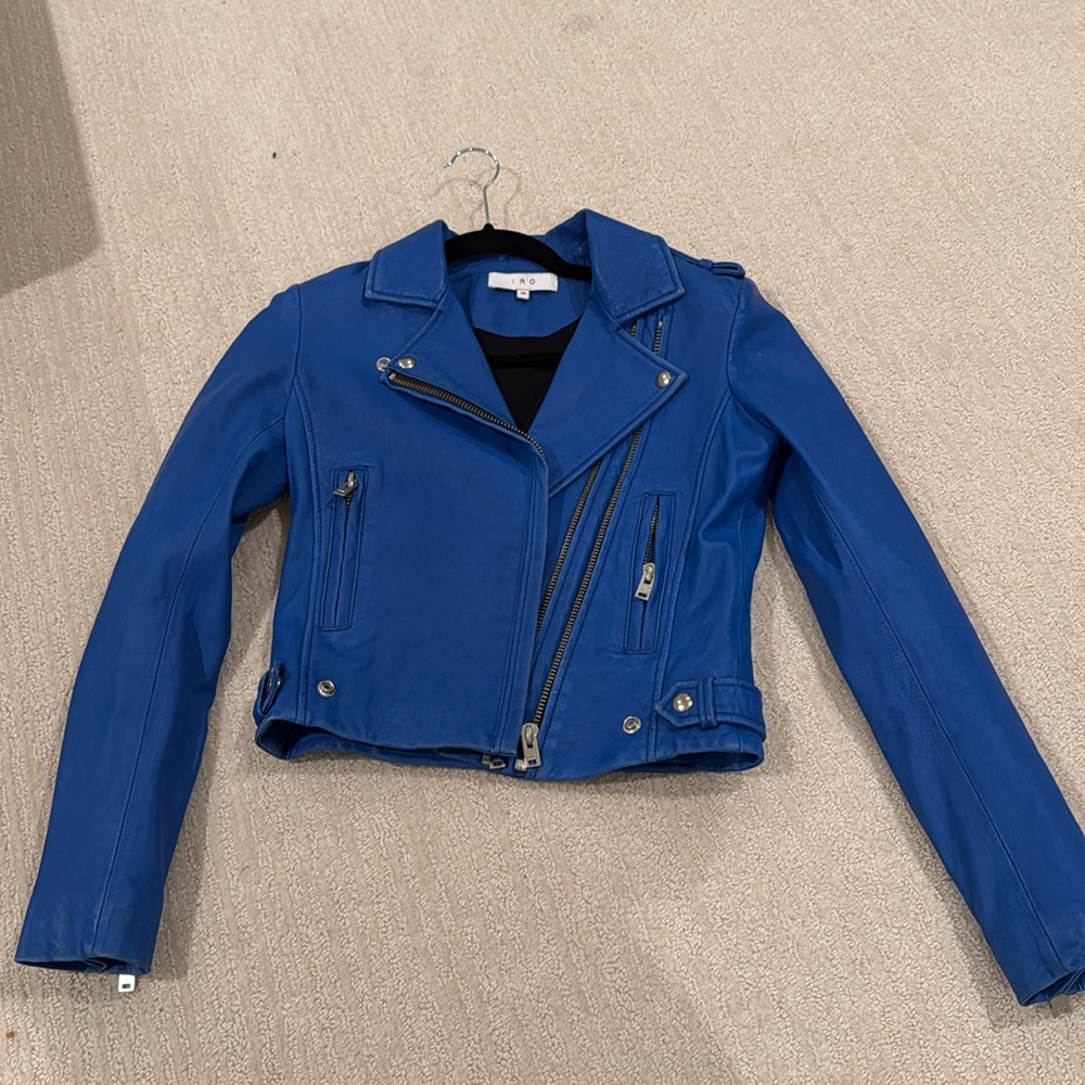 Cobalt blue IRO leather jacket size 38